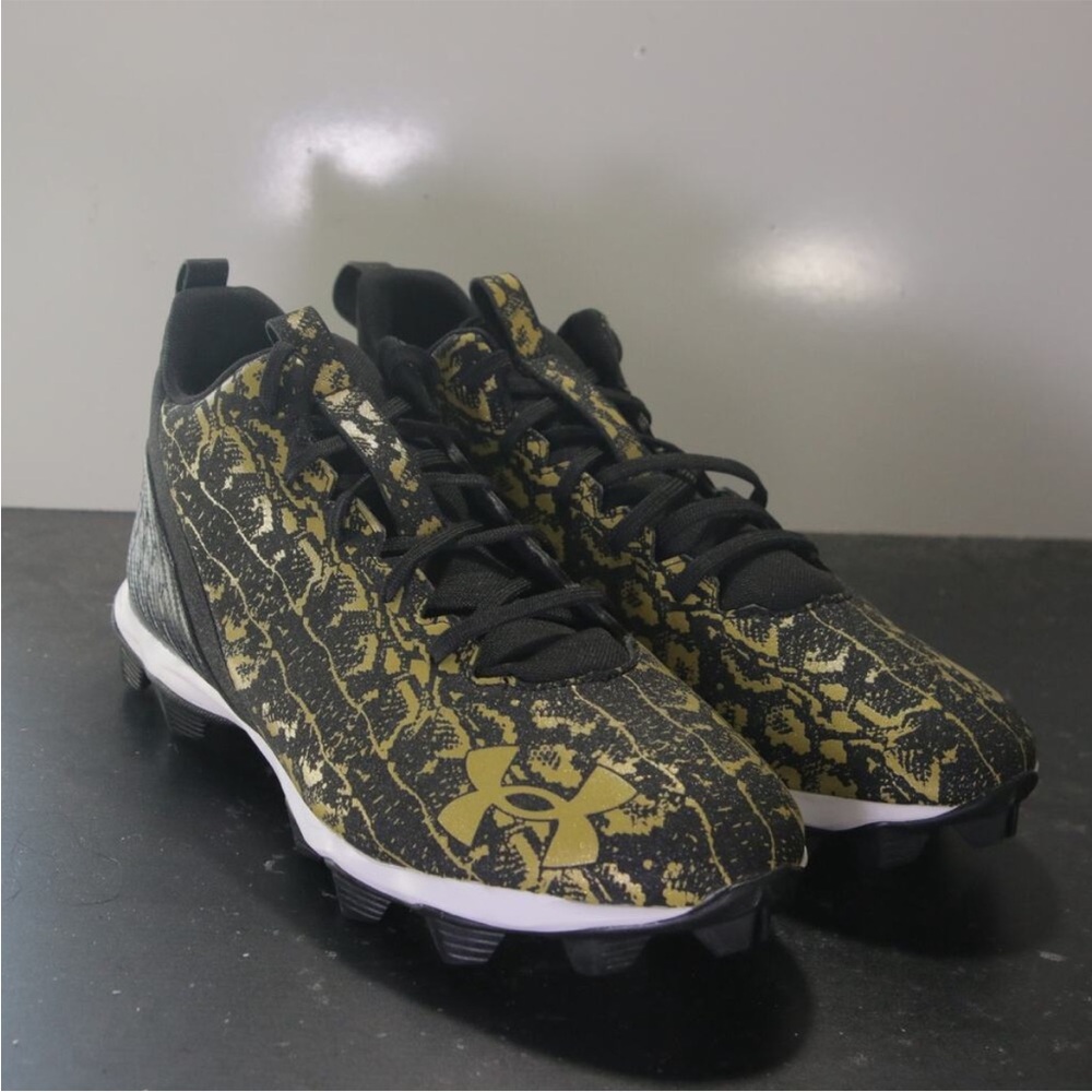 Under Armour Black and Gold Cleats